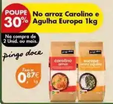 Pingo Doce Europa - no arroz carolino e agulha promoção