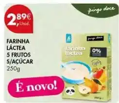 Pingo Doce Pingo doce - farinha lactea 5 frutos s/açúcar promoção