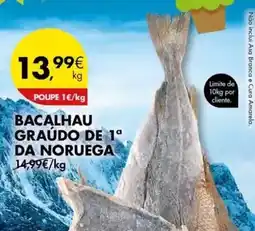 Pingo Doce Bacalhau graudo de 1a da noruega promoção