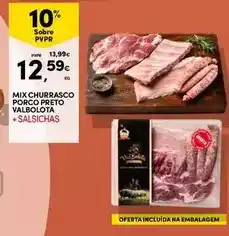Continente Mix - churrasco porco preto valbolota + salsichas promoção