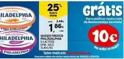 Continente Philadelphia - queijo fresco promoção
