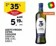 Continente Essentials - azeite virgem extra 5 soldos promoção