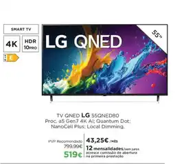 El Corte Inglés TV QNED LG 55QNED80 promoção