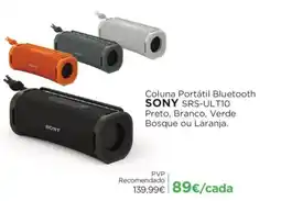 El Corte Inglés Coluna Portátil Bluetooth SONY SRS-ULT10 promoção