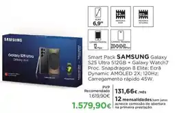 El Corte Inglés Smart Pack SAMSUNG Galaxy S25 Ultra 512GB + Galaxy Watch7 promoção