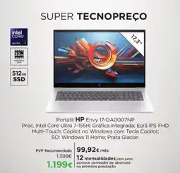 El Corte Inglés Portátil HP Envy 17-DA0007NP promoção