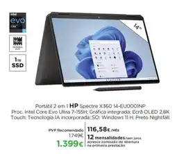 El Corte Inglés Portátil 2 em 1 HP Spectre x360 14-EU0001NP promoção