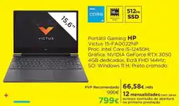El Corte Inglés Portátil Gaming HP Victus 15-FA0022NP promoção