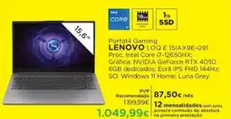 El Corte Inglés Portátil Gaming LENOVO LOQ E 151AX9E-091 promoção