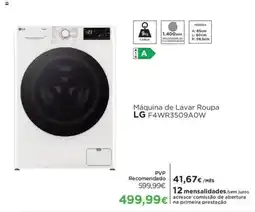El Corte Inglés Máquina de Lavar Roupa LG F4WR3509AOW promoção
