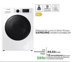 El Corte Inglés Máquina de Lavar e Secar Roupa SAMSUNG WD80TA046BE/EP promoção
