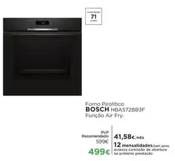 El Corte Inglés Forno Pirolítico BOSCH HBA572BB3F promoção