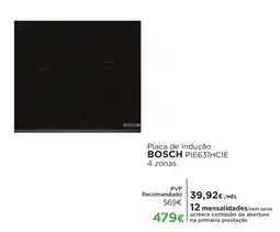 El Corte Inglés Placa de Indução BOSCH PIE631HC1E 4 zonas. promoção