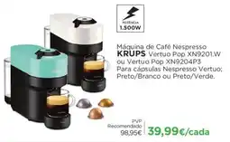 El Corte Inglés Máquina de Café Nespresso KRUPS Vertuo Pop XN9201.W ou Vertuo Pop XN9204P3 promoção