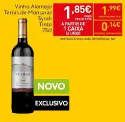 Recheio Vinho Alentejo Terras de Monsaraz Syrah Tinto promoção