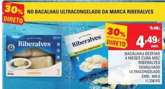 Continente Bacalhau Desfiad 4 Meses Cura MSC Riberalves Demolhado 400g promoção