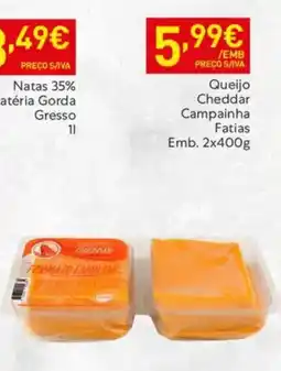 Recheio Queijo Cheddar Campainha Fatias promoção