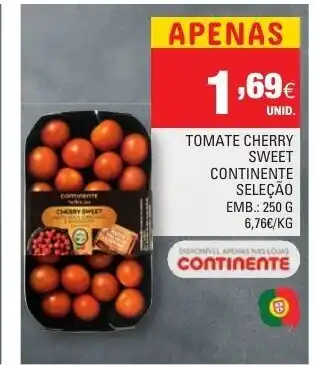 Continente Tomate Cherry Sweet Continente 250g promoção