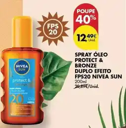 Pingo Doce Nivea - spray oleo protect & bronze duplo effeito fps20 sun promoção