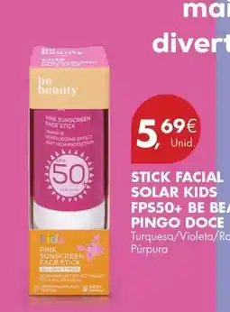 Pingo Doce Pingo doce - stick facial solar fps50+ be be beige promoção