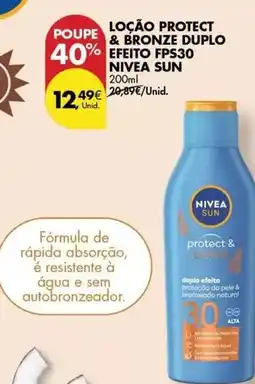 Pingo Doce Nivea sun - loção protect & bronze duplo effito fps30 promoção