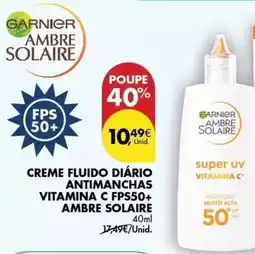 Pingo Doce Ambre solaire - creme fluido diário antimanchas vitamina c fps50+ promoção