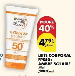 Pingo Doce Ambre solaire - leite corporal fps50+ promoção