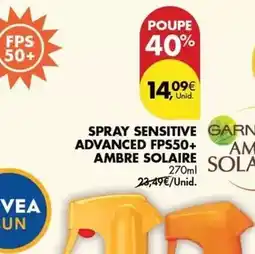 Pingo Doce Ambre solaire - spray sensitive advanced fps50+ promoção