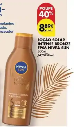 Pingo Doce Nivea - locao solar intense bronze fps6 sun promoção
