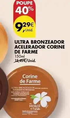 Pingo Doce Corine de farme - ultra bronzeador acelerador de farme promoção