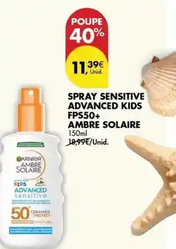 Pingo Doce Ambre solaire - spray sensitive advanced kids fps50+ promoção