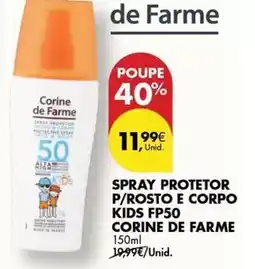 Pingo Doce Corine de farme - spray protetor p/rosto e corpo fp50 promoção