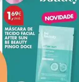Pingo Doce Sun - máscara de tecido facial after be beauty pingo doce promoção