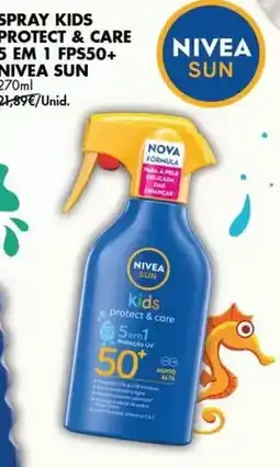 Pingo Doce Nivea - spray kids protect & care 5 en 1 fps50+ sun promoção