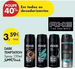 Pingo Doce Axe - dark temptation promoção