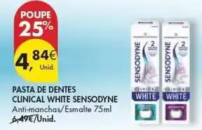 Pingo Doce Sensodyne - pasta de dentes clinical white promoção