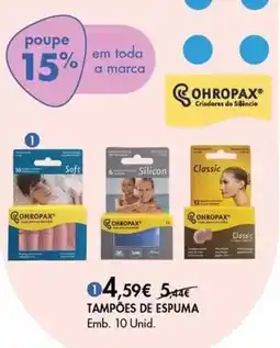 Pingo Doce A+ - tampões de espuma promoção