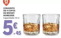 E.Leclerc Conjunto de 4 copos de whisky promoção