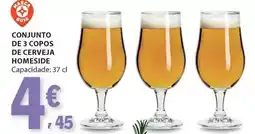 E.Leclerc Conjunto de 3 copos de cerveja promoção