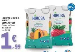 E.Leclerc Mimosa - iogurte liquido magro promoção