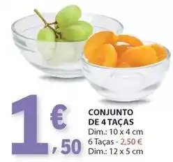 E.Leclerc Dim - conjunto de 4 tacas promoção