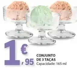 E.Leclerc Conjunto de 3 taças promoção
