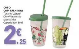 E.Leclerc com - copo com palhinha promoção