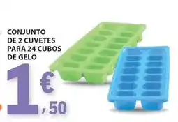 E.Leclerc Conjunto de 2 cuvetes para 24 cubos de gelo promoção