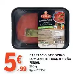 E.Leclerc com - carpaccio de bovino com azeite e manjericao promoção