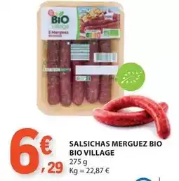 E.Leclerc Bio - salsichas merguez bio bio promoção