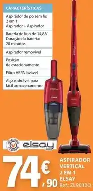 E.Leclerc Aspirador vertical 2 em 1 promoção