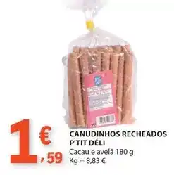 E.Leclerc P'tit déli - canudinhos recheados promoção