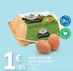 E.Leclerc Ovos ar livre ovos da aldeia promoção