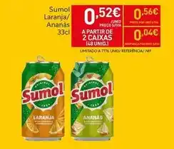 Recheio Sumol - laranja/ananas promoção